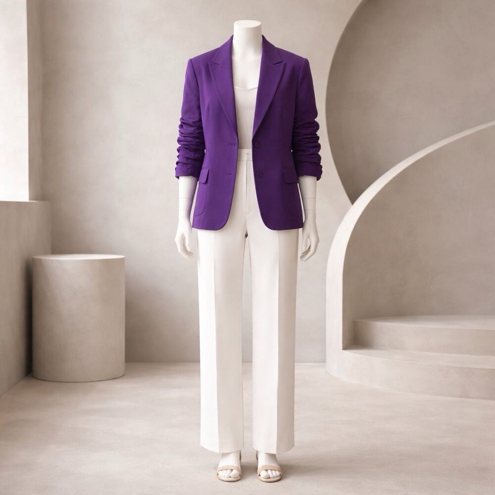 Michael Kors Deep Purple Jacket No Size Tags Fits A Medium See Pictures